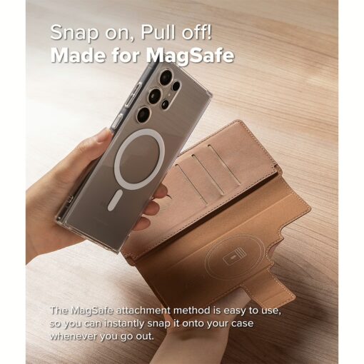 Ringke รุ่น Folio Grip Wallet Magnetic - เคส Galaxy S25 Ultra / S24 Ultra / S23 Ultra - สี Brown - Image 3