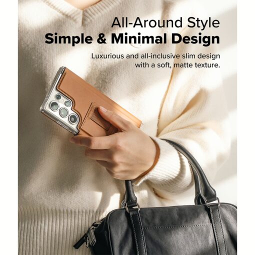 Ringke รุ่น Folio Grip Wallet Magnetic - เคส Galaxy S25 Ultra / S24 Ultra / S23 Ultra - สี Brown - Image 6