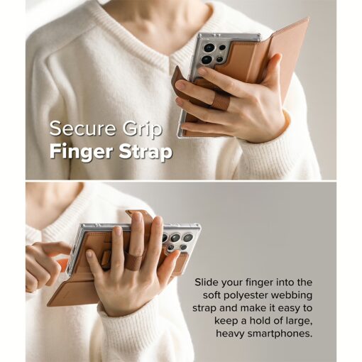 Ringke รุ่น Folio Grip Wallet Magnetic - เคส Galaxy S25 Ultra / S24 Ultra / S23 Ultra - สี Brown - Image 8