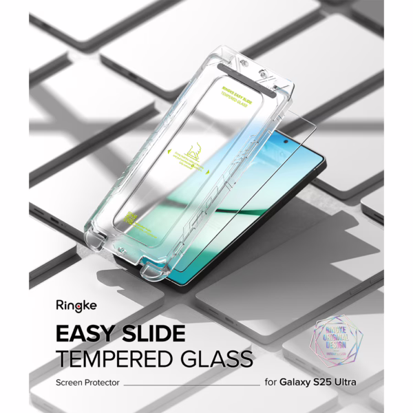 Ringke รุ่น Easy Slide Tempered Glass - ฟิล์มกระจก Galaxy S25 Ultra (ฟิล์ม 2 แผ่น พร้อมอุปกรณ์ติดตั้ง)