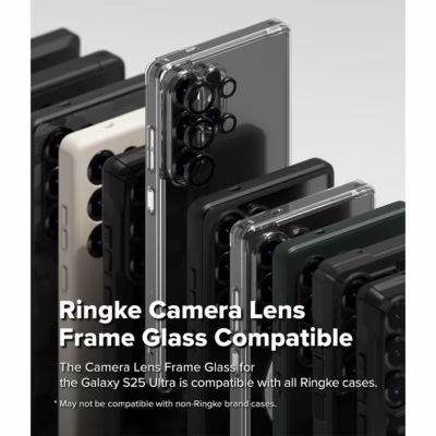 Ringke รุ่น Camera Lens Frame Glass - กระจกเลนส์กล้อง Galaxy S25 Ultra (ฟิล์ม 2 ชิ้น)