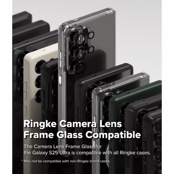 Ringke รุ่น Camera Lens Frame Glass - กระจกเลนส์กล้อง Galaxy S25 Ultra (ฟิล์ม 2 ชิ้น)