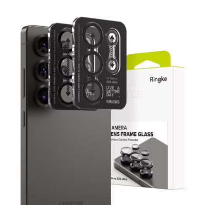 Ringke รุ่น Camera Lens Frame Glass - กระจกเลนส์กล้อง Galaxy S25 Ultra (ฟิล์ม 2 ชิ้น)