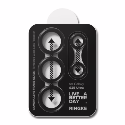 Ringke รุ่น Camera Lens Frame Glass - กระจกเลนส์กล้อง Galaxy S25 Ultra (ฟิล์ม 2 ชิ้น)