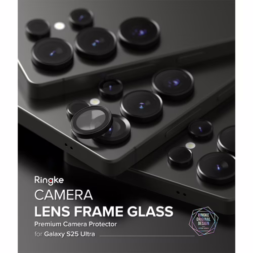 Ringke รุ่น Camera Lens Frame Glass - กระจกเลนส์กล้อง Galaxy S25 Ultra (ฟิล์ม 2 ชิ้น)