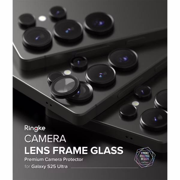 Ringke รุ่น Camera Lens Frame Glass - กระจกเลนส์กล้อง Galaxy S25 Ultra (ฟิล์ม 2 ชิ้น)