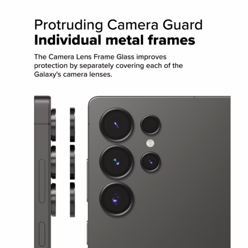 Ringke รุ่น Camera Lens Frame Glass - กระจกเลนส์กล้อง Galaxy S25 Ultra (ฟิล์ม 2 ชิ้น)
