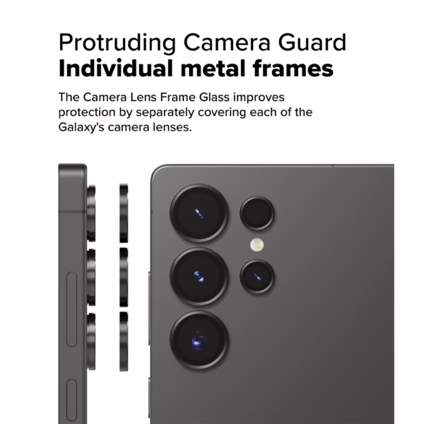 Ringke รุ่น Camera Lens Frame Glass - กระจกเลนส์กล้อง Galaxy S25 Ultra (ฟิล์ม 2 ชิ้น)