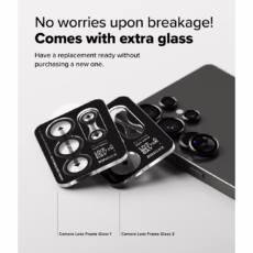 Ringke รุ่น Camera Lens Frame Glass - กระจกเลนส์กล้อง Galaxy S25 Ultra (ฟิล์ม 2 ชิ้น)