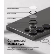 Ringke รุ่น Camera Lens Frame Glass - กระจกเลนส์กล้อง Galaxy S25 Ultra (ฟิล์ม 2 ชิ้น)