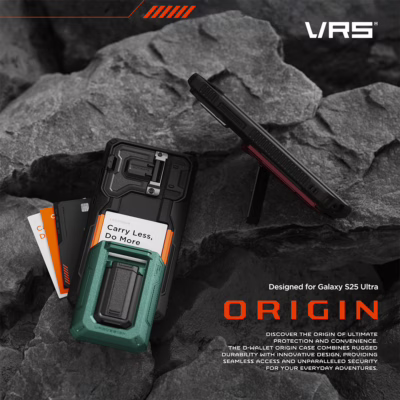VRS รุ่น D-Wallet Origin - เคส Galaxy S25 Ultra - สี Black