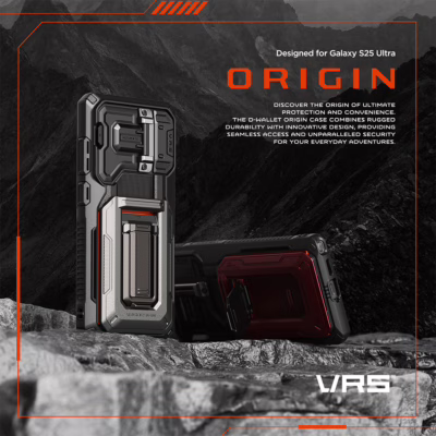 VRS รุ่น D-Wallet Origin - เคส Galaxy S25 Ultra - สี Black