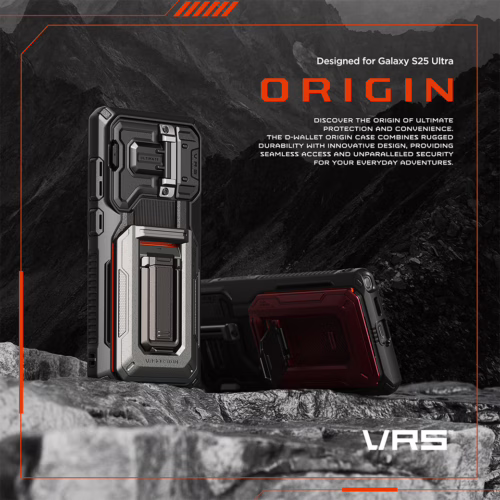 VRS รุ่น D-Wallet Origin - เคส Galaxy S25 Ultra - สี Metallic Green