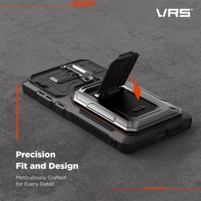 VRS รุ่น D-Wallet Origin - เคส Galaxy S25 Ultra - สี Black