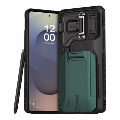 VRS รุ่น D-Wallet Origin Lite - เคส Galaxy S25 Ultra - สี Metallic Green