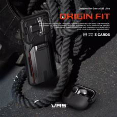 VRS รุ่น D-Wallet Origin Lite - เคส Galaxy S25 Ultra - สี Black