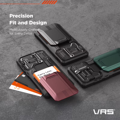 VRS รุ่น D-Wallet Origin Lite - เคส Galaxy S25 Ultra - สี Metallic Green