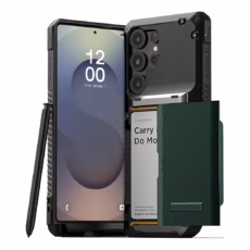 VRS รุ่น Damda Glide Pro - เคส Galaxy S25 Ultra - สี Metallic Green Groove