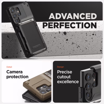VRS รุ่น Damda Glide Pro - เคส Galaxy S25 Ultra - สี Black Groove