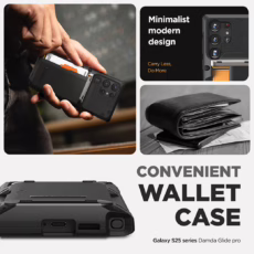 VRS รุ่น Damda Glide Pro - เคส Galaxy S25 Ultra - สี Black Groove