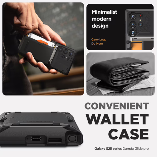 VRS รุ่น Damda Glide Pro - เคส Galaxy S25 Ultra - สี Black Groove
