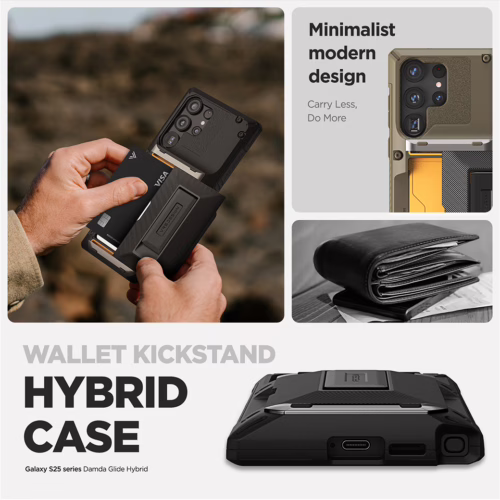 VRS รุ่น Damda Glide Hybrid - เคส Galaxy S25 Ultra - สี Black Groove