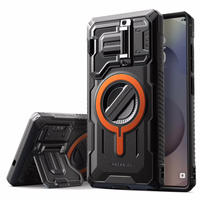VRS รุ่น TerraGuard Ultimate - เคส Galaxy S25 Ultra - สี Metallic Orange / Black