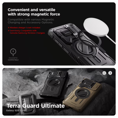 VRS รุ่น TerraGuard Ultimate - เคส Galaxy S25 Ultra - สี Black / Black