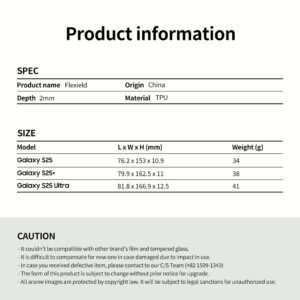 Araree รุ่น Flexield - เคส Galaxy S25 Plus - สี Clear 31 Araree รุ่น Flexield - เคส Galaxy S25 Plus - สี Clear