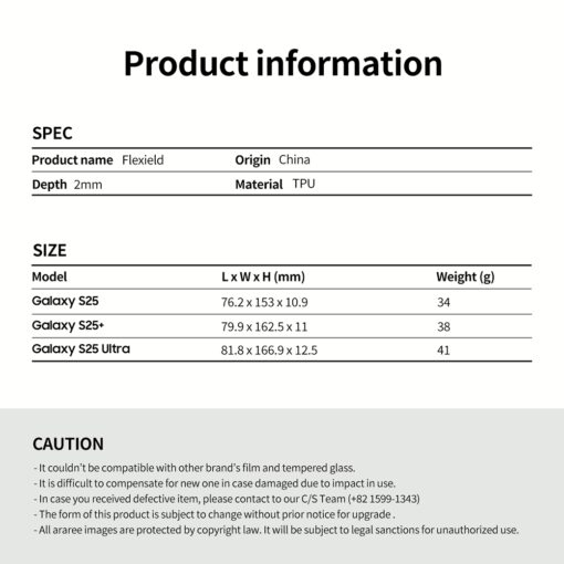 Araree รุ่น Flexield - เคส Galaxy S25 Ultra - สี Clear Black - Image 16