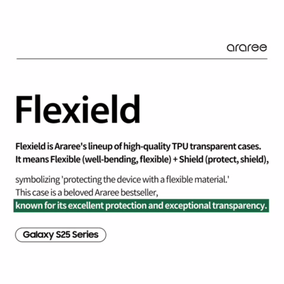 Araree รุ่น Flexield - เคส Galaxy S25 Ultra - สี Clear Black