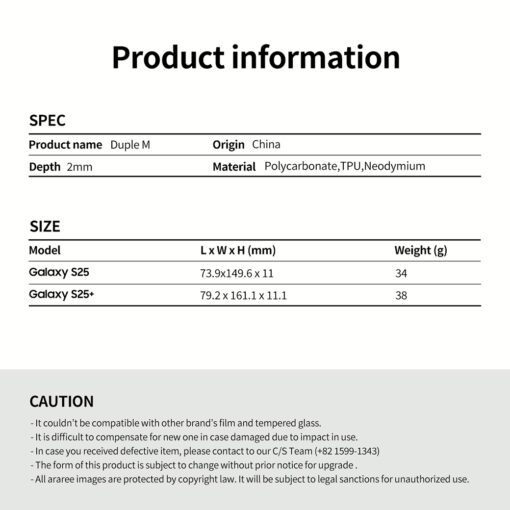 Araree รุ่น Duple M - เคส Galaxy S25 Plus - สี Clear - Image 14