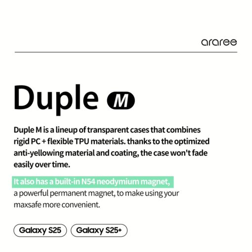 Araree รุ่น Duple M - เคส Galaxy S25 Plus - สี Clear - Image 15