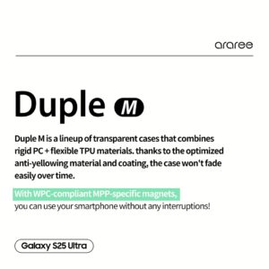 Araree รุ่น Duple M - เคส Galaxy S25 Ultra - สี Clear Matt