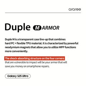 Araree รุ่น Duple M Armor - เคส Galaxy S25 Ultra - สี Stone Blue