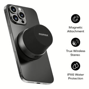 Momax รุ่น 1-Vibe Go - ลำโพง Magnetic - สี Black