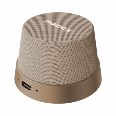 Momax รุ่น 1-Vibe Go - ลำโพง Magnetic - สี Sandstone