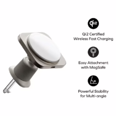Momax รุ่น Q2.Mag Mount - แท่นชาร์จไร้สายติดรถยนต์ - สี Titanium