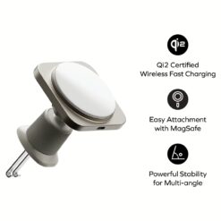 Momax รุ่น Q2.Mag Mount - แท่นชาร์จไร้สายติดรถยนต์ - สี Titanium