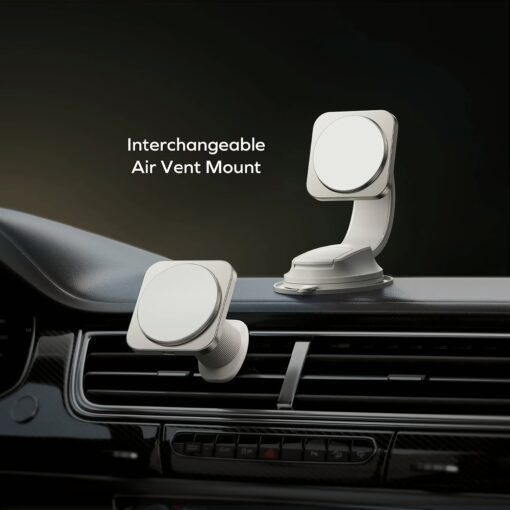 Momax รุ่น Q2.Mag Mount - แท่นชาร์จไร้สายติดรถยนต์ - สี Titanium - Image 4
