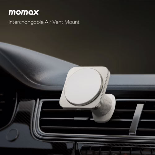 Momax รุ่น Q2.Mag Mount - แท่นชาร์จไร้สายติดรถยนต์ - สี Titanium
