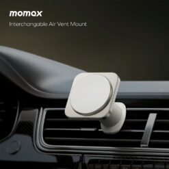 Momax รุ่น Q2.Mag Mount - แท่นชาร์จไร้สายติดรถยนต์ - สี Titanium
