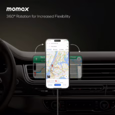 Momax รุ่น Q2.Mag Mount - แท่นชาร์จไร้สายติดรถยนต์ - สี Titanium