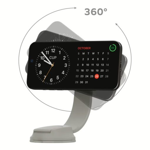 Momax รุ่น Q2.Mag Mount - แท่นชาร์จไร้สายติดรถยนต์ - สี Titanium - Image 8