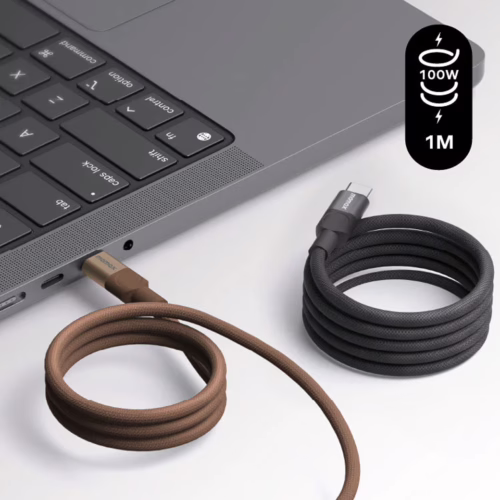 Momax สายชาร์จ รุ่น Mag.Link ชาร์จไว PD QC 3.0 100W USB-C to C (ยาว 1m) - สี Sandstone