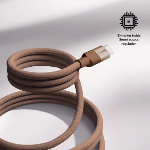 Momax สายชาร์จ รุ่น Mag.Link ชาร์จไว PD QC 3.0 100W USB-C to C (ยาว 1m) - สี Sandstone