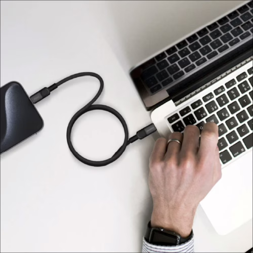 Momax สายชาร์จ รุ่น Mag.Link ชาร์จไว PD QC 3.0 100W USB-C to C (ยาว 1m) - สี Sandstone