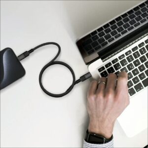 Momax สายชาร์จ รุ่น Mag.Link ชาร์จไว PD QC 3.0 100W USB-C to C (ยาว 1m) - สี Sandstone