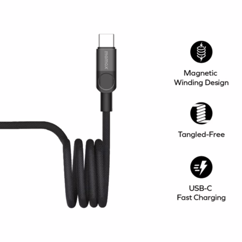 Momax สายชาร์จ รุ่น Mag.Link ชาร์จไว QC 3.0 60W USB-C to C (ยาว 1m) - สี Black
