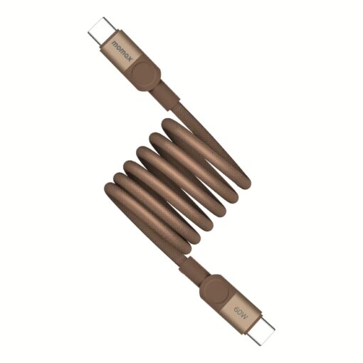 Momax สายชาร์จ รุ่น Mag.Link ชาร์จไว QC 3.0 60W USB-C to C (ยาว 1m) - สี Sandstone